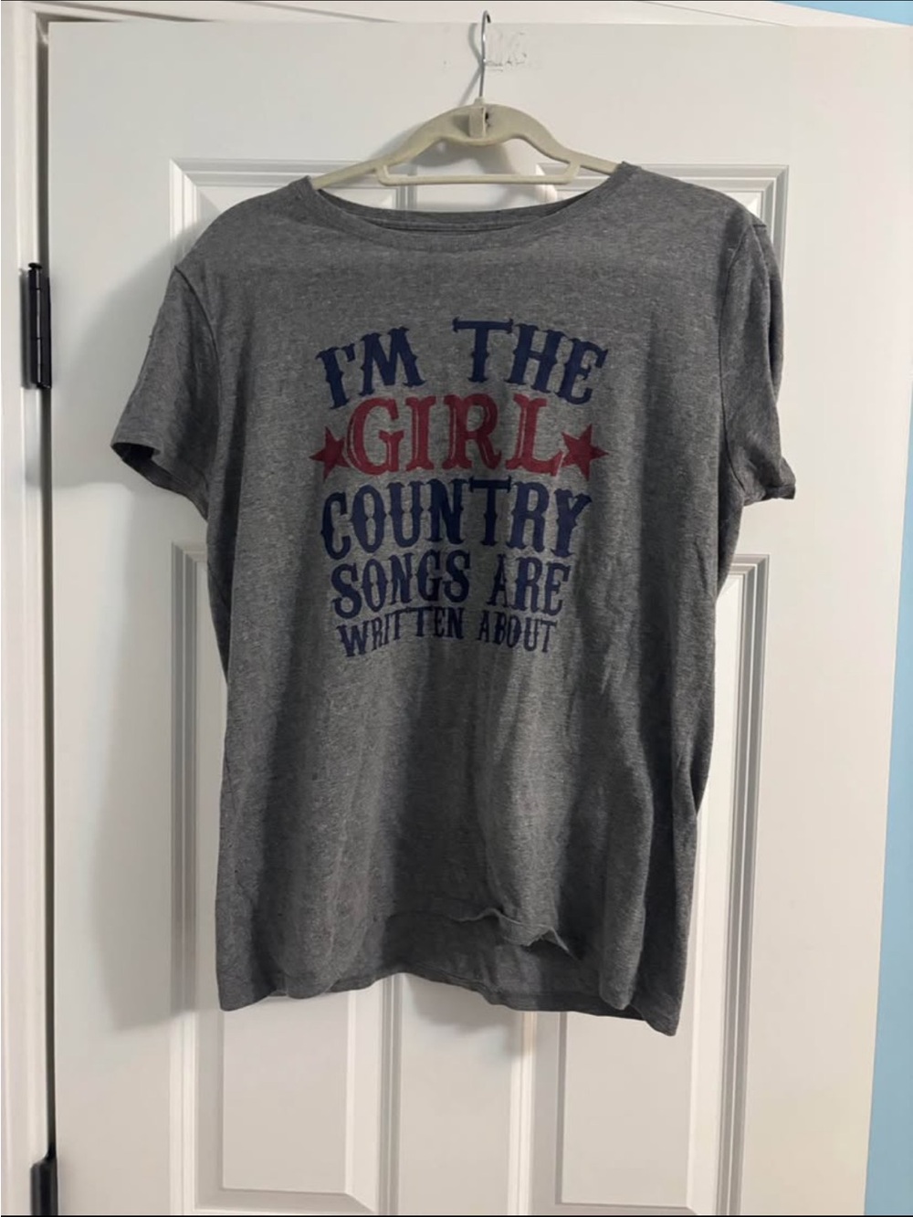 Girls' Gray Graphic Tee - "I'm The Girl" Country Songs
